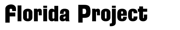 Florida Project font preview